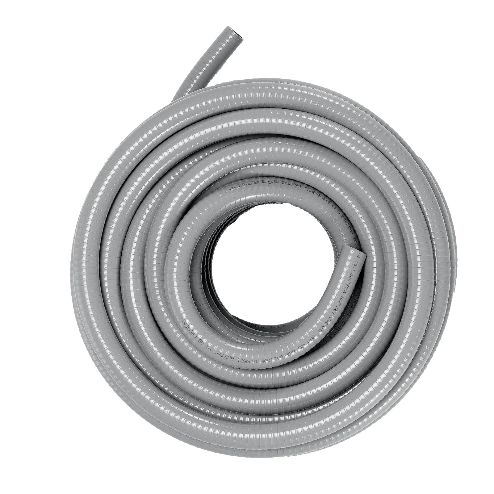 VEVOR 3/4-Inch Flexible Electrical Conduit, 100 ft, PVC Liquid-Tight Conduit Non-Metallic with 5 Straight and 5 90-Degree Conduit Connector Fittings, for Air Conditioning Motor Controller Pump, IP65