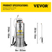 Stainless Steel Sprayer 3.5 Gallon Steel Hand-pump With 3.3-inch Reinforced Hose