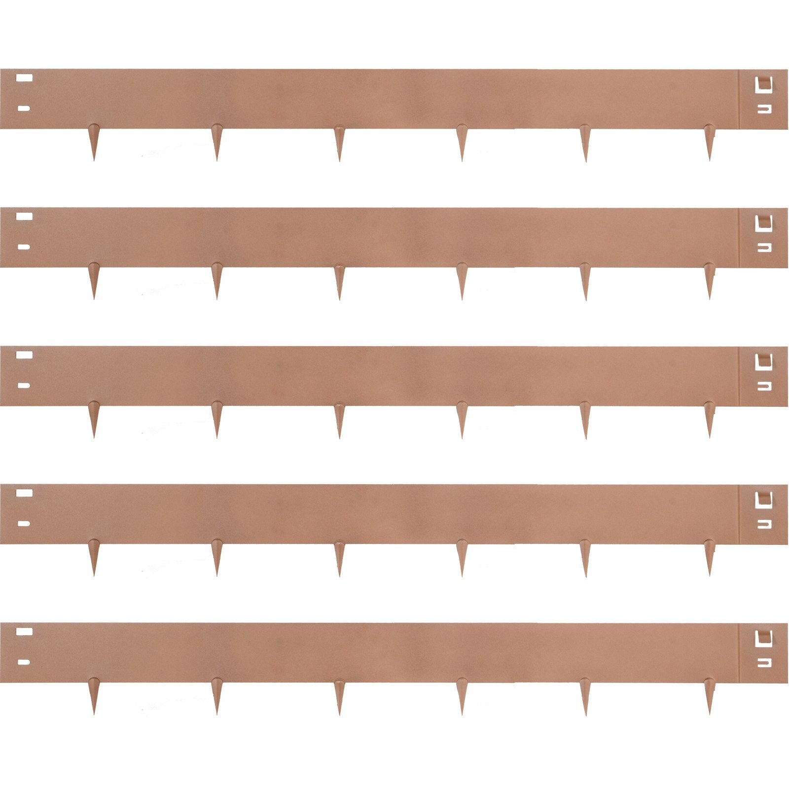 VEVOR Steel Lawn Edging Metal Landscape Edging 5PCS 4
