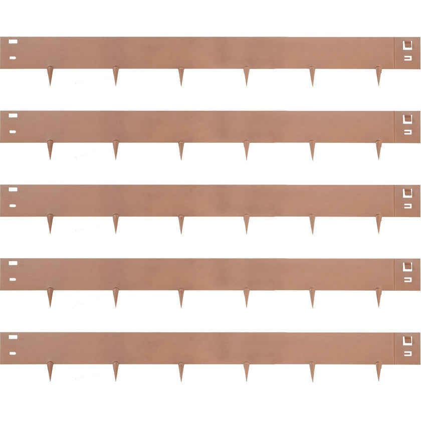 VEVOR Steel Lawn Edging Metal Landscape Edging 5PCS 4
