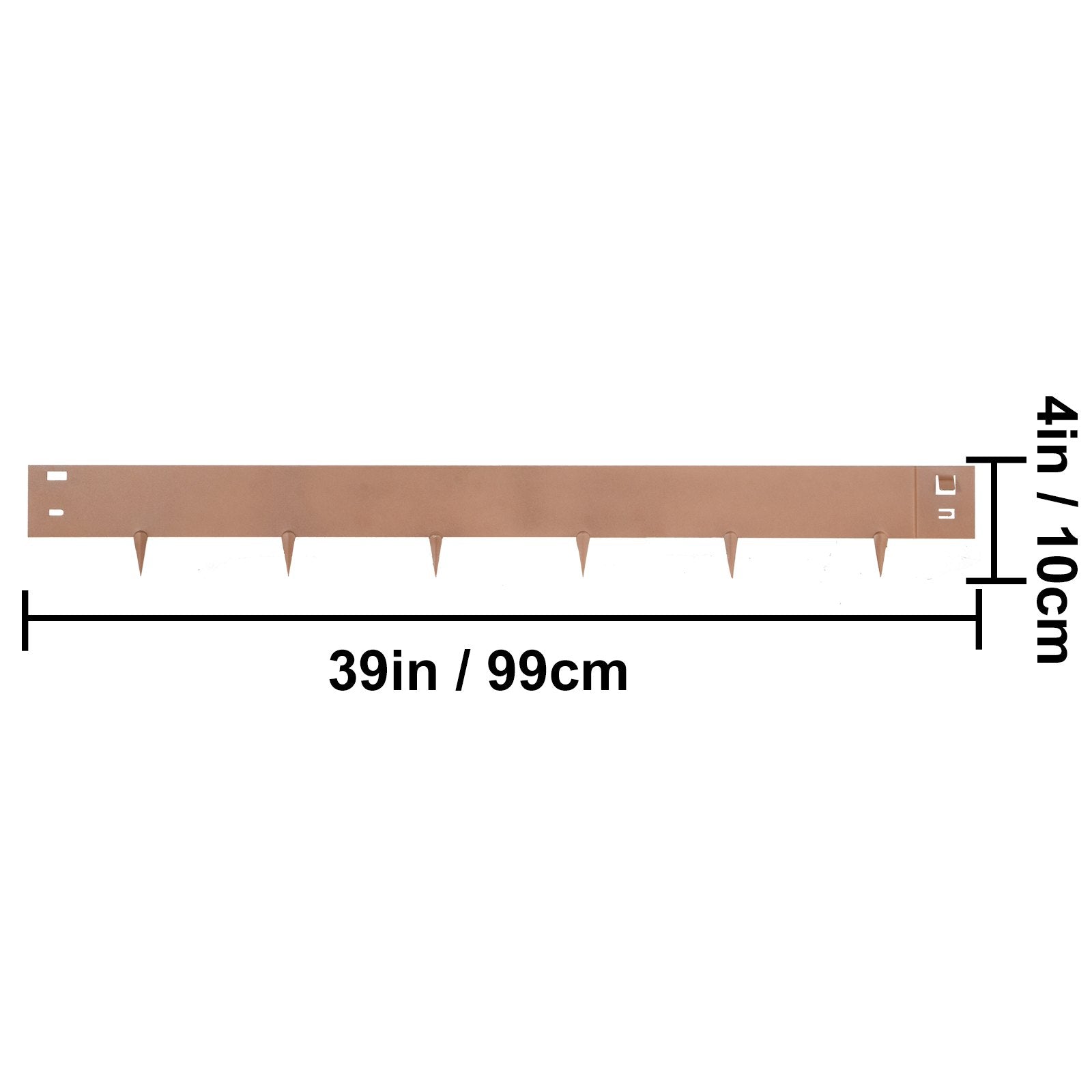 VEVOR Steel Lawn Edging Metal Landscape Edging 5PCS 4