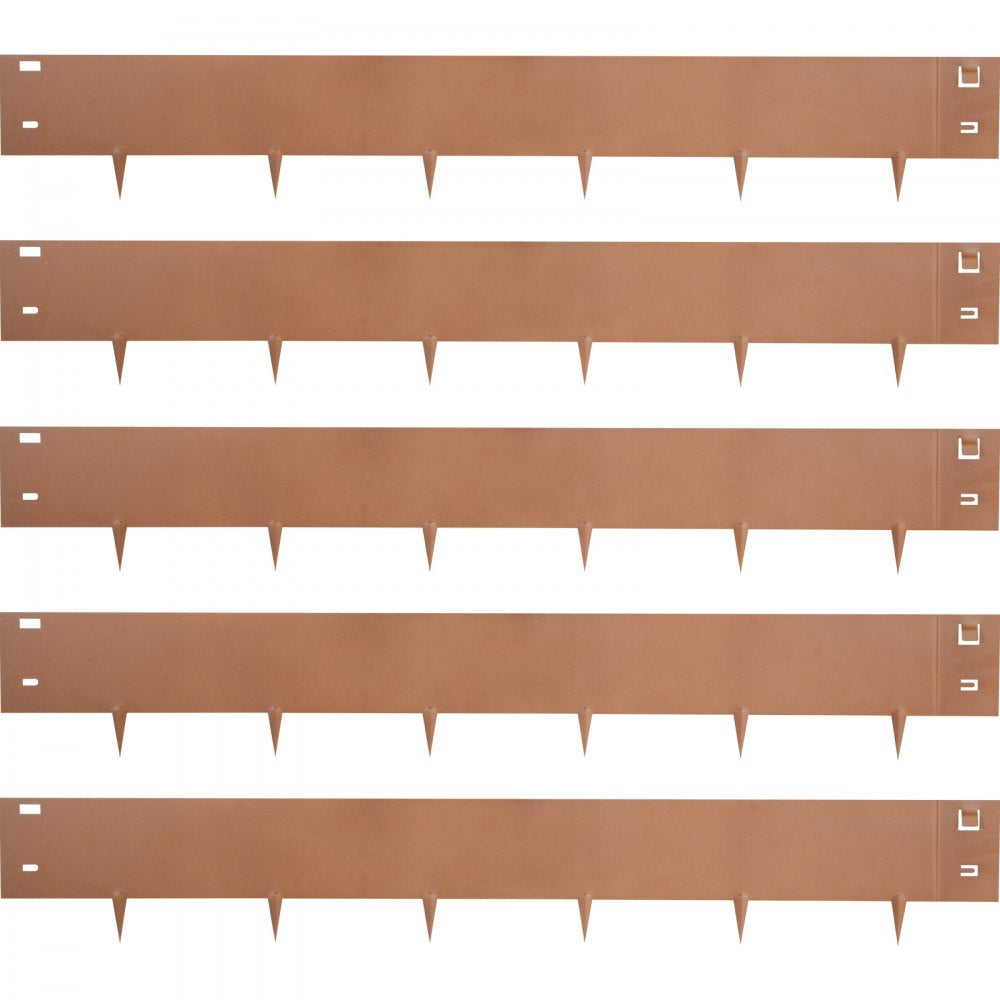 VEVOR Steel Lawn Edging Metal Landscape Edging 5PCS 5