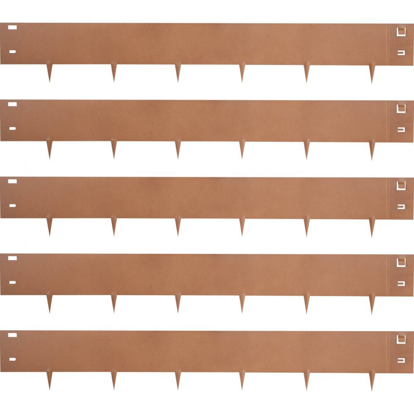 VEVOR Steel Lawn Edging Metal Landscape Edging 5PCS 5