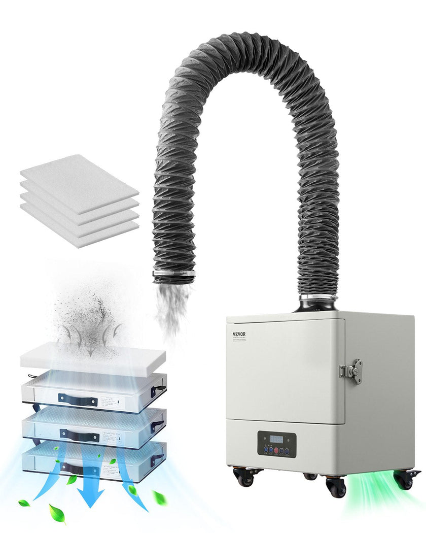 VEVOR Solder Fume Extractor 459 m³/h 280W Brushless Motor with 10 Levels Speed