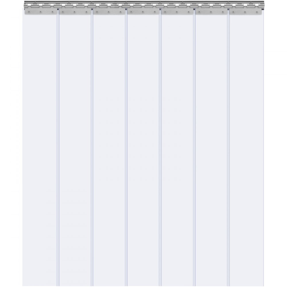 VEVOR PVC Strip Curtain 107 x 213.4 cm Slat Blind Transparent Soft PVC + DOTP 2 mm Thickness Strip Curtain Stable Curtain Including Mounting Material Ideal for Doors up to Approx. 107 cm