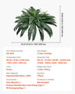 VEVOR Artificial Boston Fern Large Plastic Fern 88 Branches Indoor Outdoor Decor