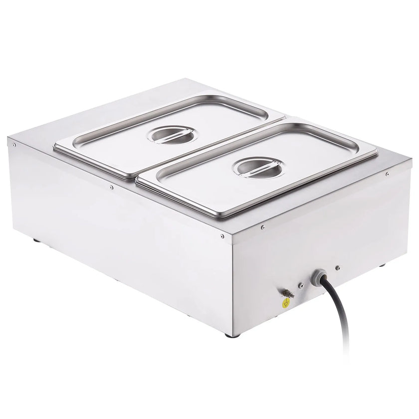 VEVOR Chocolate Tempering Machine, 17.6 Lbs 2 Tanks Chocolate Melting Pot TEMP Control 86~185℉, 1500W Stainless Steel Electric Commercial Food Warmer For Chocolate/Milk/Cream Melting and Heating