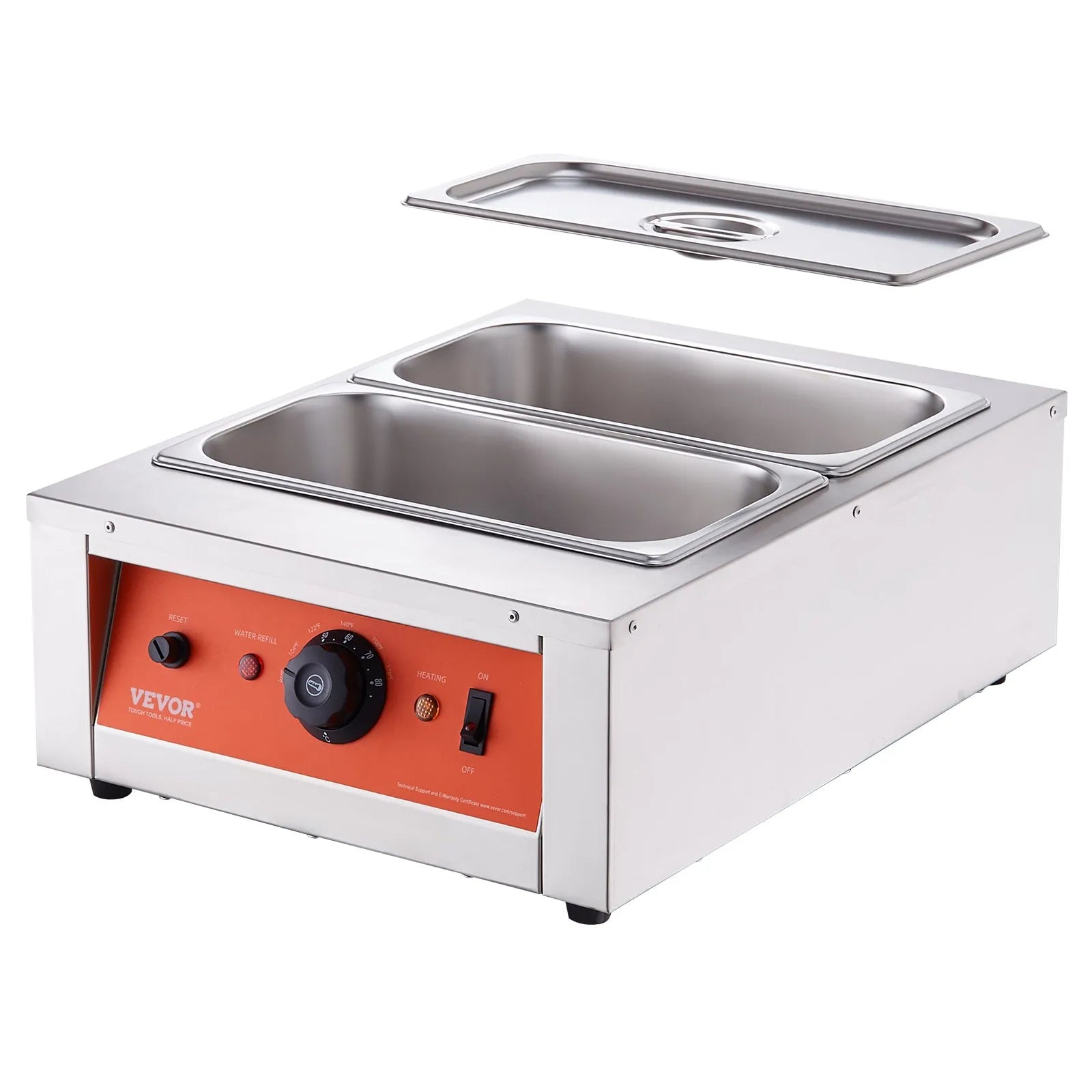VEVOR Chocolate Tempering Machine, 17.6 Lbs 2 Tanks Chocolate Melting Pot TEMP Control 86~185℉, 1500W Stainless Steel Electric Commercial Food Warmer For Chocolate/Milk/Cream Melting and Heating