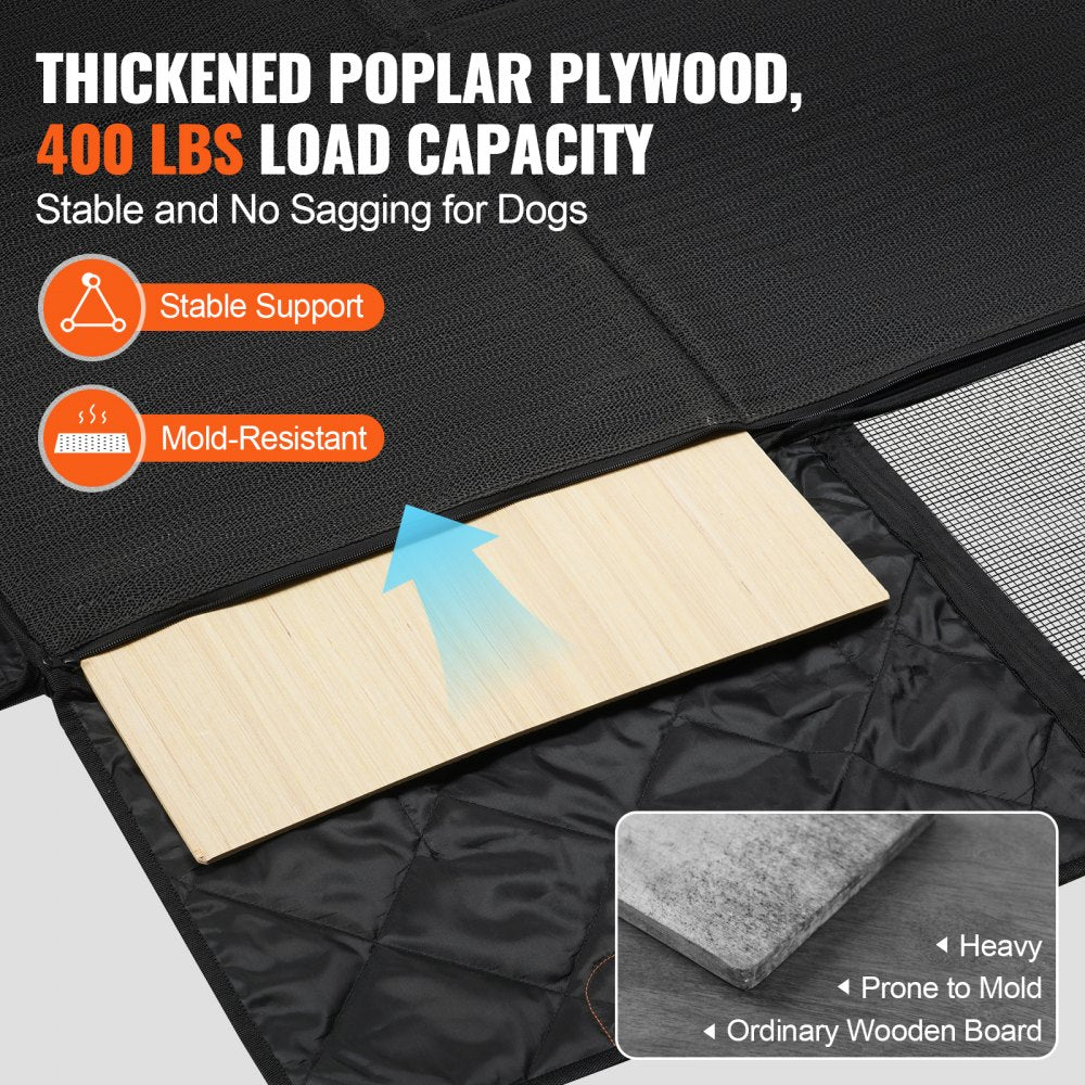 VEVOR 57.4 x 30.3 in Dog Car Seat Cover for Back Seat Waterproof 600D for Truck