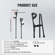 VEVOR Forearm Crutches 10-Level Height Adjustable Walking Crutches 1 Pair 350LBS
