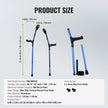 VEVOR Forearm Crutches Aluminum Walking Crutches with Adjustable Height & Cuffs