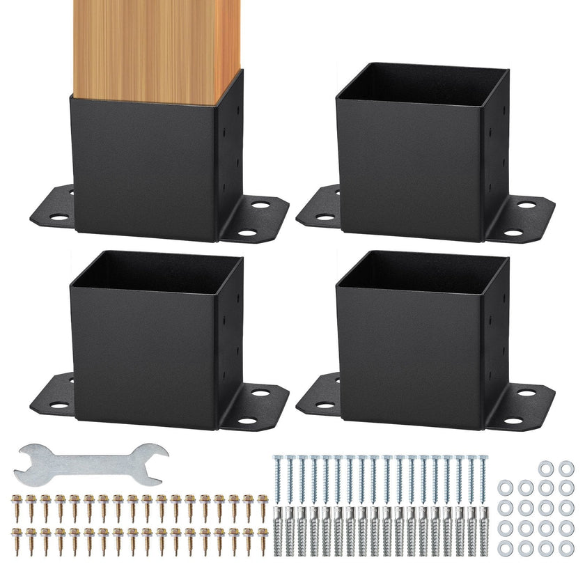VEVOR 6x6 Post Base 4 Pcs, Inner Size 5.6