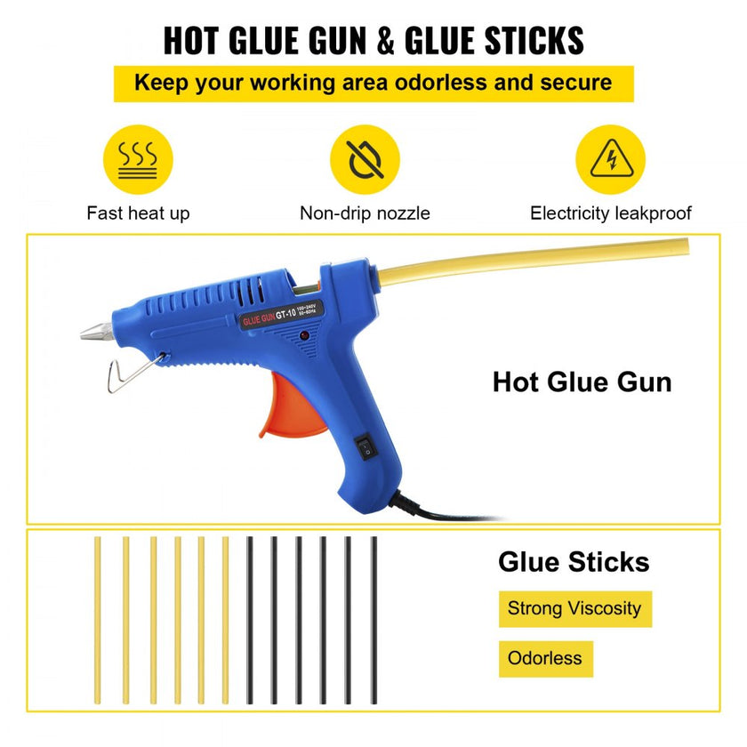 VEVOR Dent Puller Kit, 53 PCS Paintless Dent Repair Tool, Golden Lifter Puller Car Dent Repair Kit, Glue Puller Tabs Dent Puller Kit for Auto Dent Removal, Minor Dents, Door Dings and Hail Damage