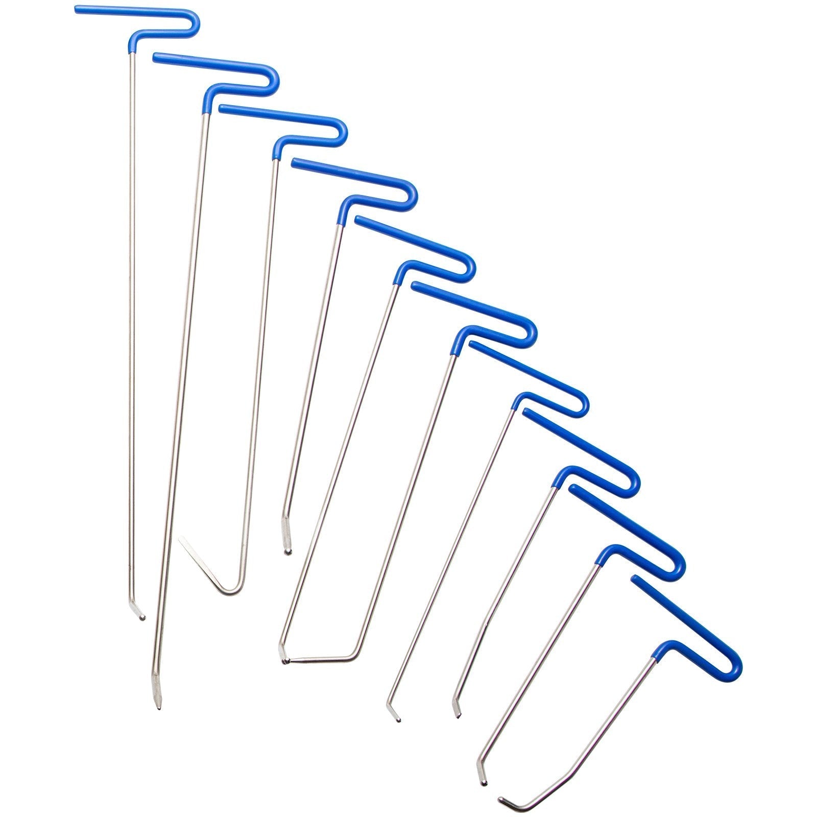 VEVOR Rods Dent Removal Kit, 20 Pcs Paintless Dent Repair Rods, Stainless Steel Dent Rods, Whale Tail Dent Repair Tools, Professional Hail Dent Removal Tool For Minor Dents, Door Dings And Hail Damage