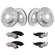 VEVOR Drilled Slotted Front and Rear Brake Rotors Pads Kit for Dodge Ram 1500