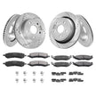 VEVOR Drilled Slotted Front and Rear Brake Rotors Pads Kit for Dodge Ram 1500