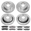 VEVOR Drilled Slotted Front and Rear Brake Rotors Pads Kit for Dodge Ram 1500