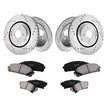VEVOR Drilled Slotted Front&Rear Brake Rotors Pads for Toyota Sienna Highlander