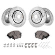 VEVOR Drilled Slotted Front&Rear Brake Rotors Pads for Toyota Sienna Highlander