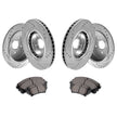 VEVOR Drilled Slotted Front&Rear Brake Rotors Pads for Toyota Sienna Highlander