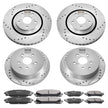 VEVOR Drilled Slotted Front&Rear Brake Rotors Pads for Toyota Sienna Highlander