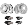 VEVOR Drilled Slotted Front&Rear Brake Rotors Pads Kit for 07-2017 Jeep Wrangler