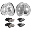 VEVOR Drilled Slotted Front&Rear Brake Rotors Pads Kit for 07-2017 Jeep Wrangler