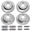 VEVOR Drilled Slotted Front&Rear Brake Rotors Pads Kit for 07-2017 Jeep Wrangler