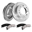 VEVOR Drilled and Slotted Front Brake Rotors Pads Kit for Chevy Silverado GMC