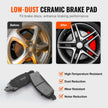 VEVOR Drilled Slotted Front Rear Brake Rotors Pads Kit for Chevy Silverado GMC