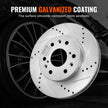 VEVOR Drilled Slotted Front Rear Brake Rotors Pads Kit for Chevy Silverado GMC