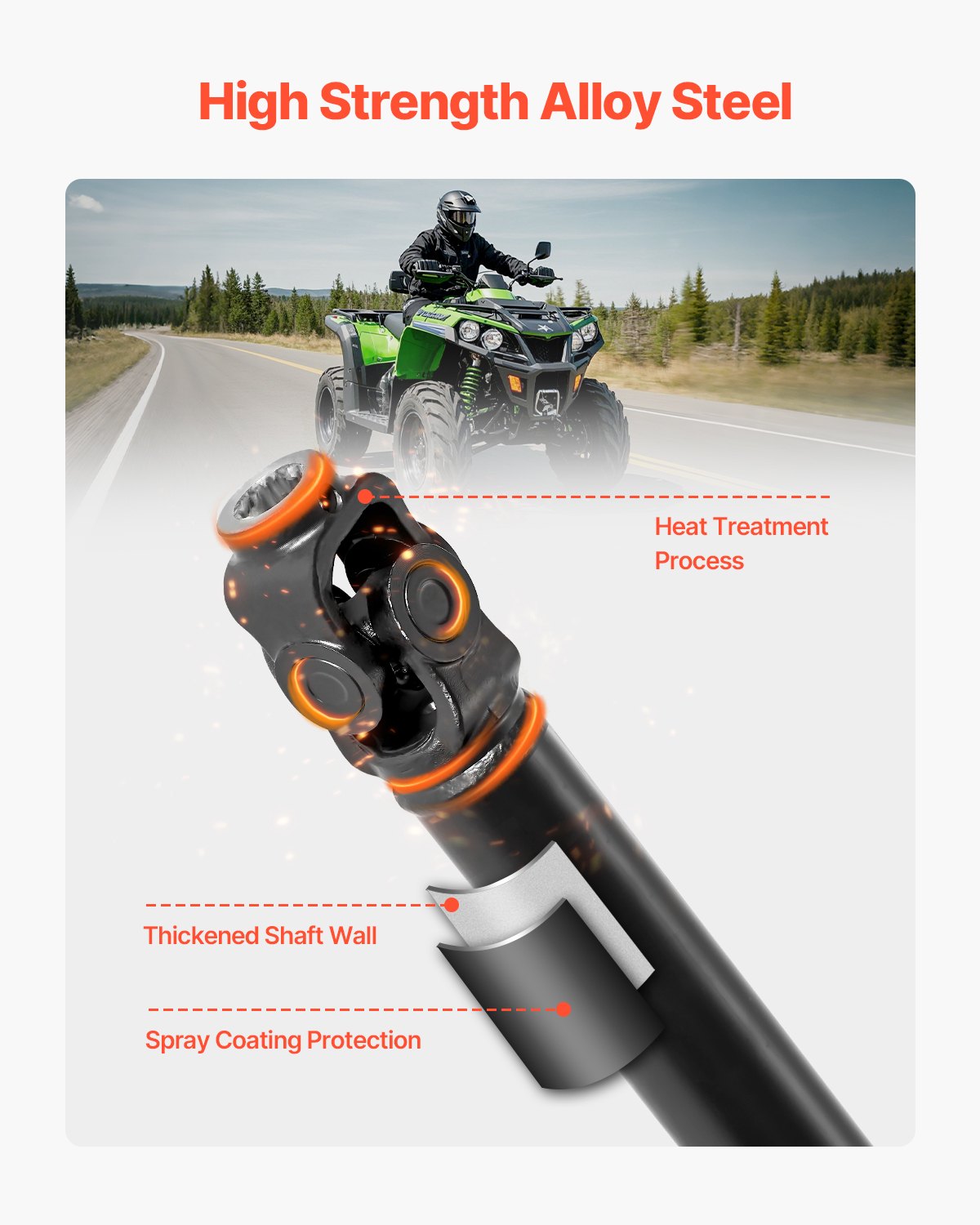 VEVOR Front Drive Shaft Assembly Compatible with 2014-2016 Polaris Ranger XP 900