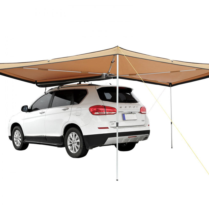 VEVOR Vehicle Awning 270 Degree, 8.2' Height Retractable Car Side Awning, PU3000mm UV50+ Car Awning with Waterproof Storage Bag, Suitable for Truck, SUV, Van, Campers