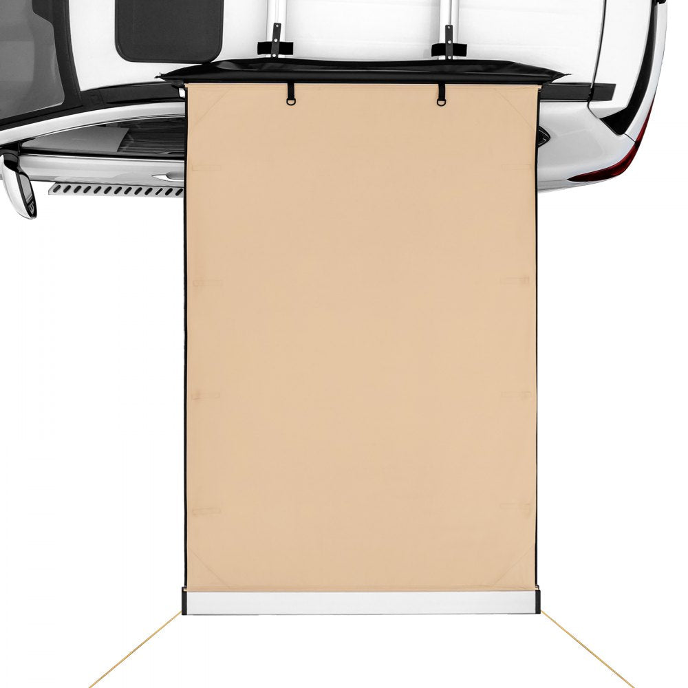 VEVOR Car Side Awning, Large 4.6'x6.6' Shade Coverage Vehicle Awning, PU3000mm UV50+ Retractable Car Awning with Waterproof Storage Bag, Suitable for Truck, SUV, Van, Campers