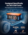 VEVOR 36V 105Ah Golf Cart Lithium Battery with LCD Monitor and 4000+ Cycles