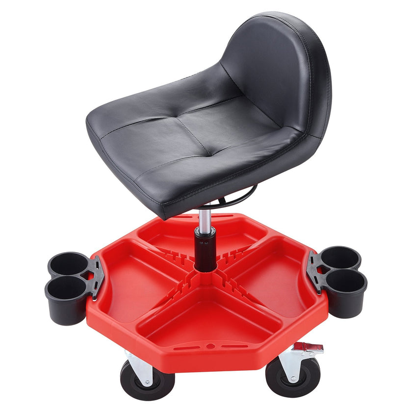 VEVOR Mechanics Swivel Seat 300 LBS Rolling Work Stool Height Adjustable Seat