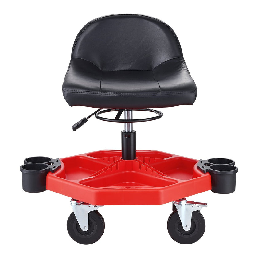 VEVOR Mechanics Swivel Seat 300 LBS Rolling Work Stool Height Adjustable Seat