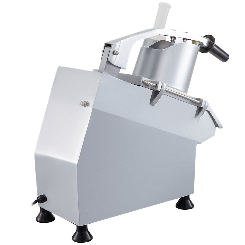 VEVOR 110V Commercial Fruit and Vegetable Cutter Slicer Machine 550W Multi-Functional Food Processor with Detachable 5-Blades Perfect for Cucumber Onion Carrot Slicing Shredding Dicing