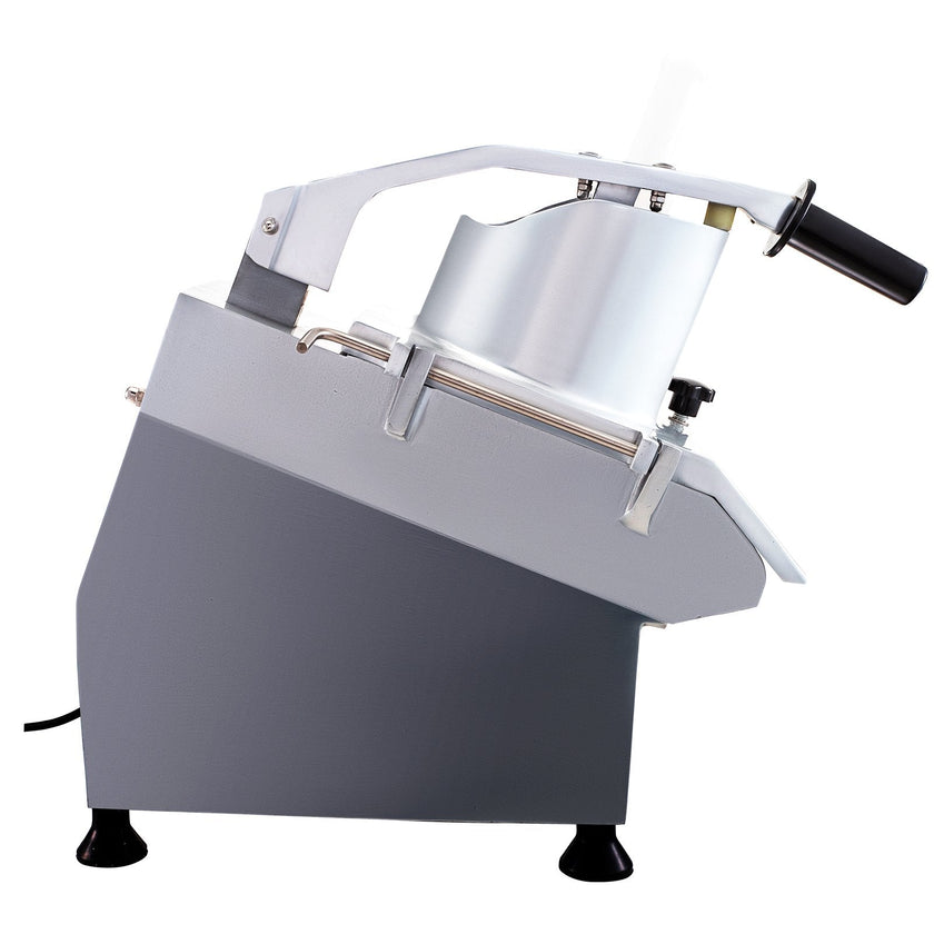 VEVOR 110V Commercial Fruit and Vegetable Cutter Slicer Machine 550W Multi-Functional Food Processor with Detachable 5-Blades Perfect for Cucumber Onion Carrot Slicing Shredding Dicing