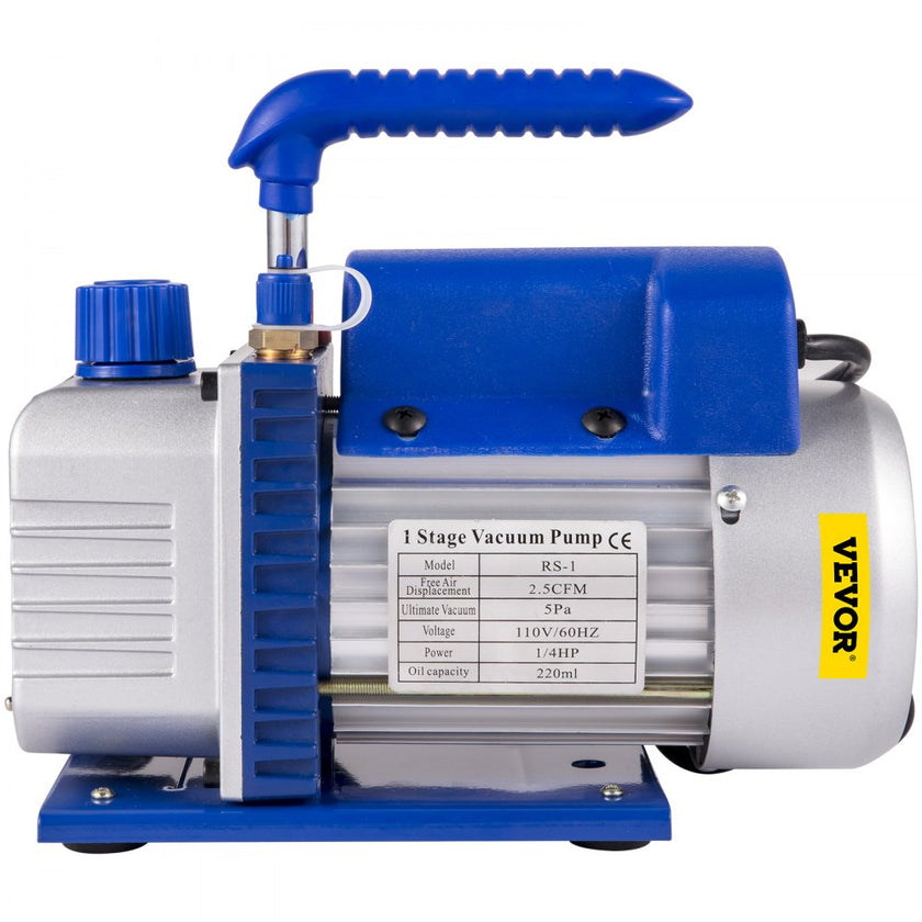 2.5cfm Vacuum Pump 1.5 Gallon Vacuum Chamber 0.5pa Tool Degassing Silicone