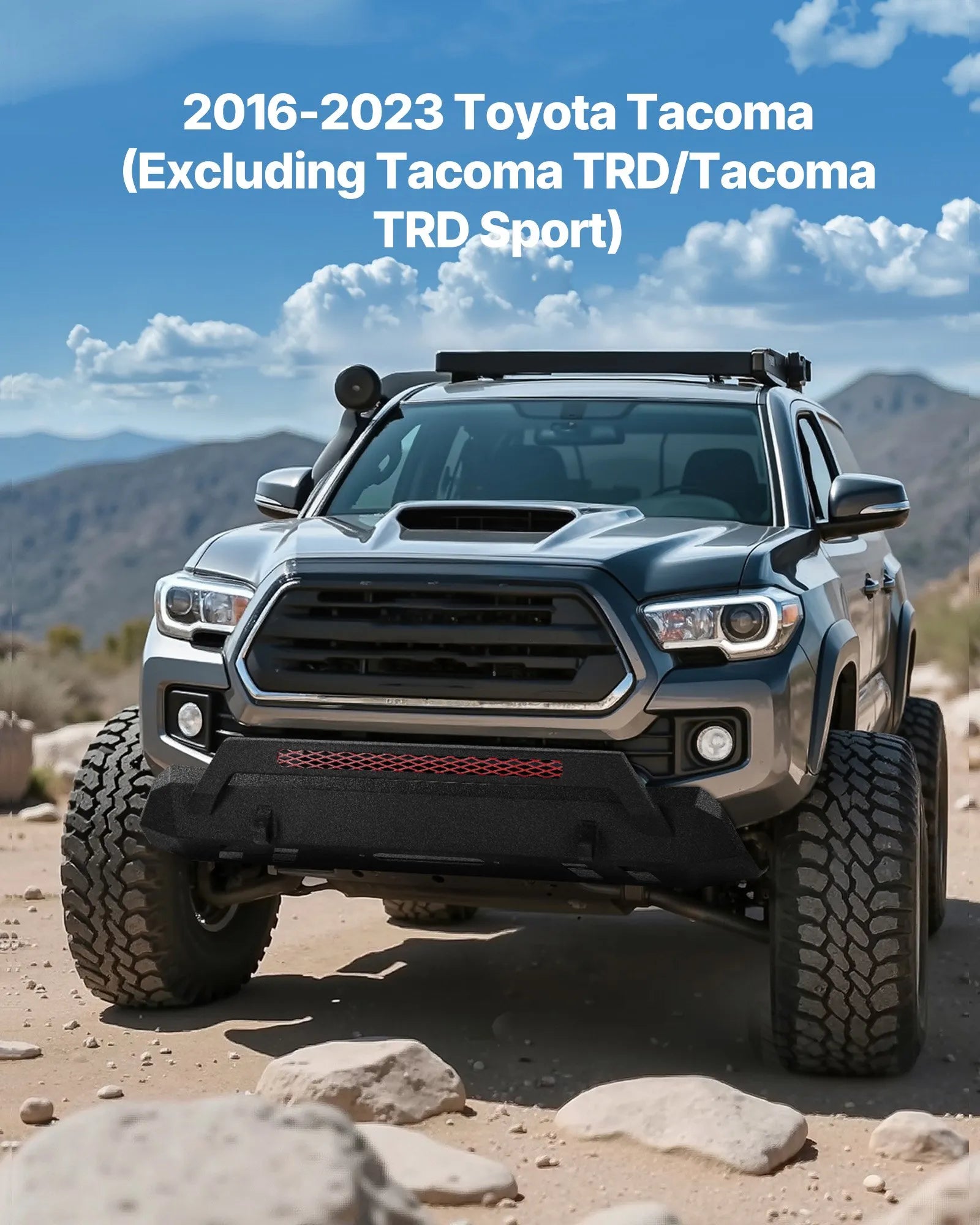 VEVOR Front Bumper Compatible with 2016-2023 Toyota Tacoma with Winch Plate