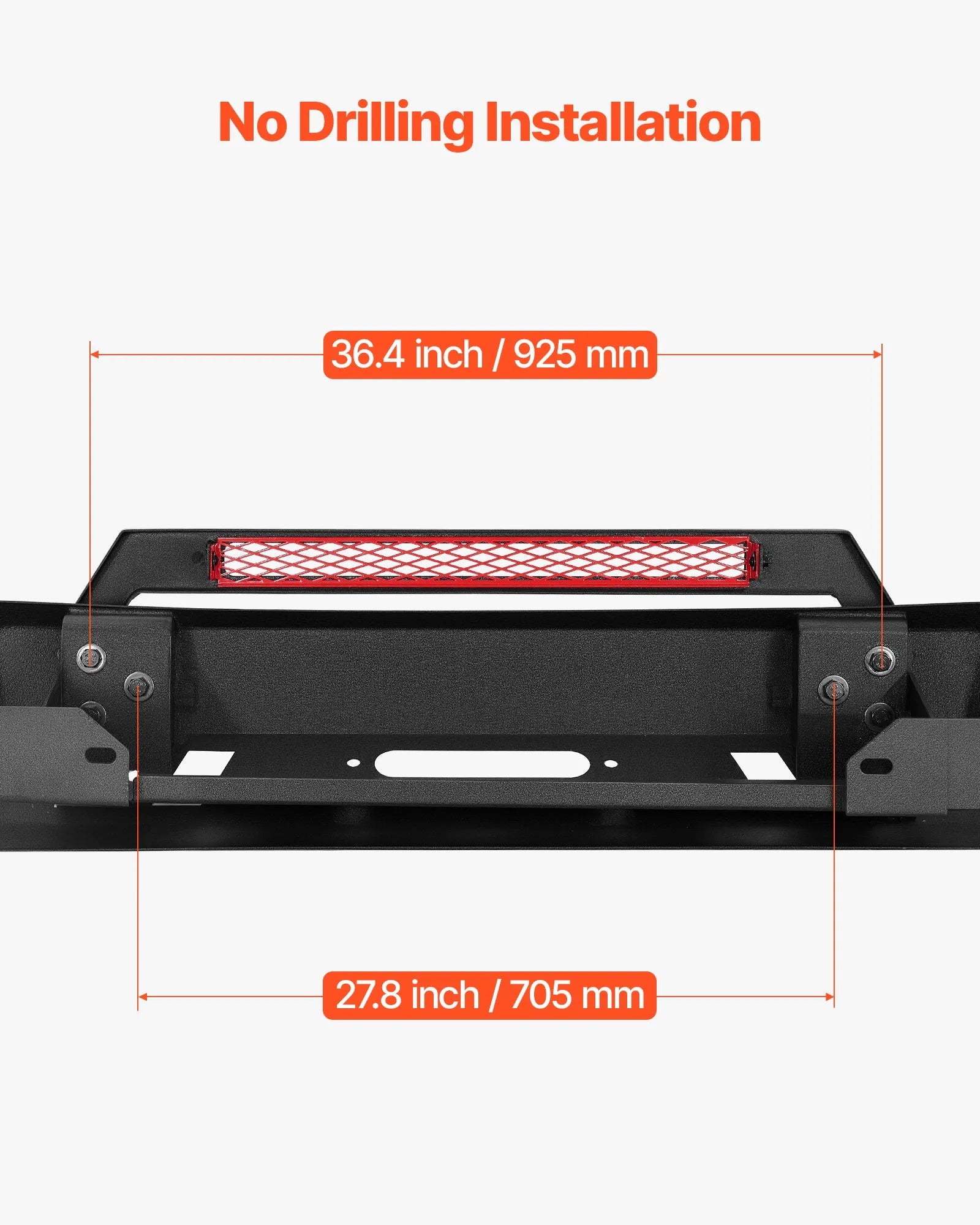 VEVOR Front Bumper Compatible with 2016-2023 Toyota Tacoma with Winch Plate