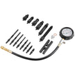 VEVOR Diesel Engine Compression Tester, 18 pcs Cylinder Pressure Test Tool Kit, with 0-1000 psi Gauge and Adapters, Diesel Injector Tester Check Cylinders in Diesel Trucks, Tractors, Equipment