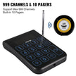 VEVOR R100 Wireless Calling System, Restaurant Pager System 10 Pagers,Max 999 Beepers, Touch Keyboard with Vibration, Flashing and Buzzer for Church, Nurse,Hospital & Hotel