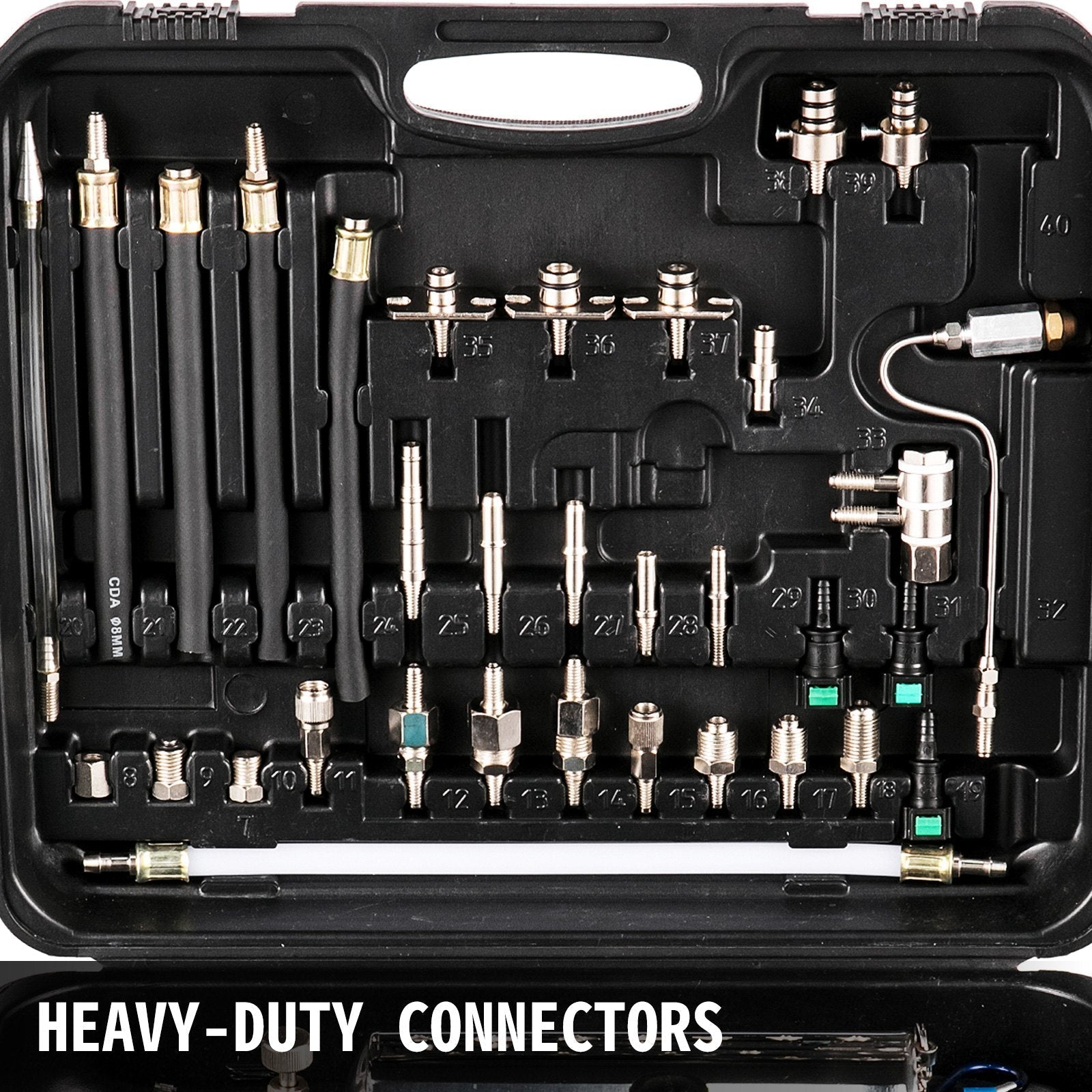 VEVOR Auto Non-Dismantle Fuel System Injector Cleaner, for Petrol EFI Throttle, Cleaning Kits for the Power Supply, Excellent Valves, Tester Supply System, 0-140 PSI