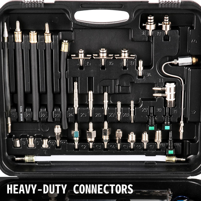 VEVOR Auto Non-Dismantle Fuel System Injector Cleaner, for Petrol EFI Throttle, Cleaning Kits for the Power Supply, Excellent Valves, Tester Supply System, 0-140 PSI