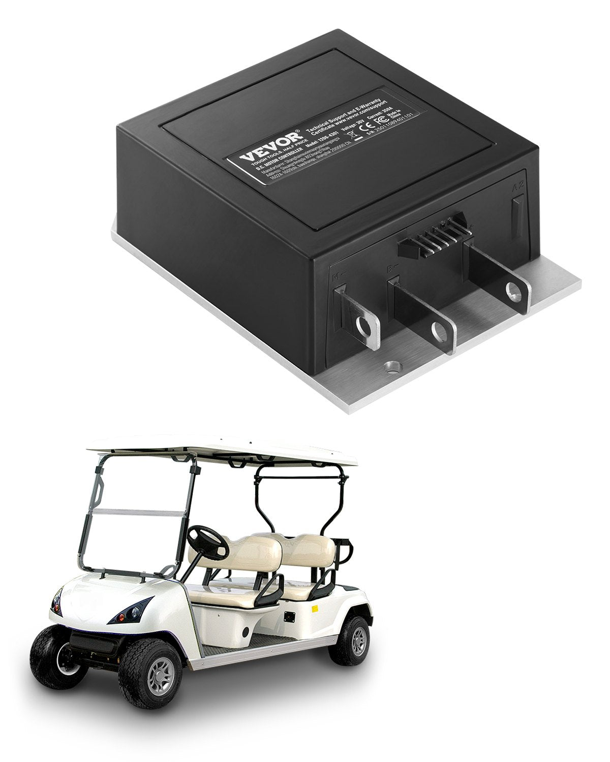 VEVOR Golf Cart Controller 36V 350A Speed Controller for EZGO 1206-4301 Models