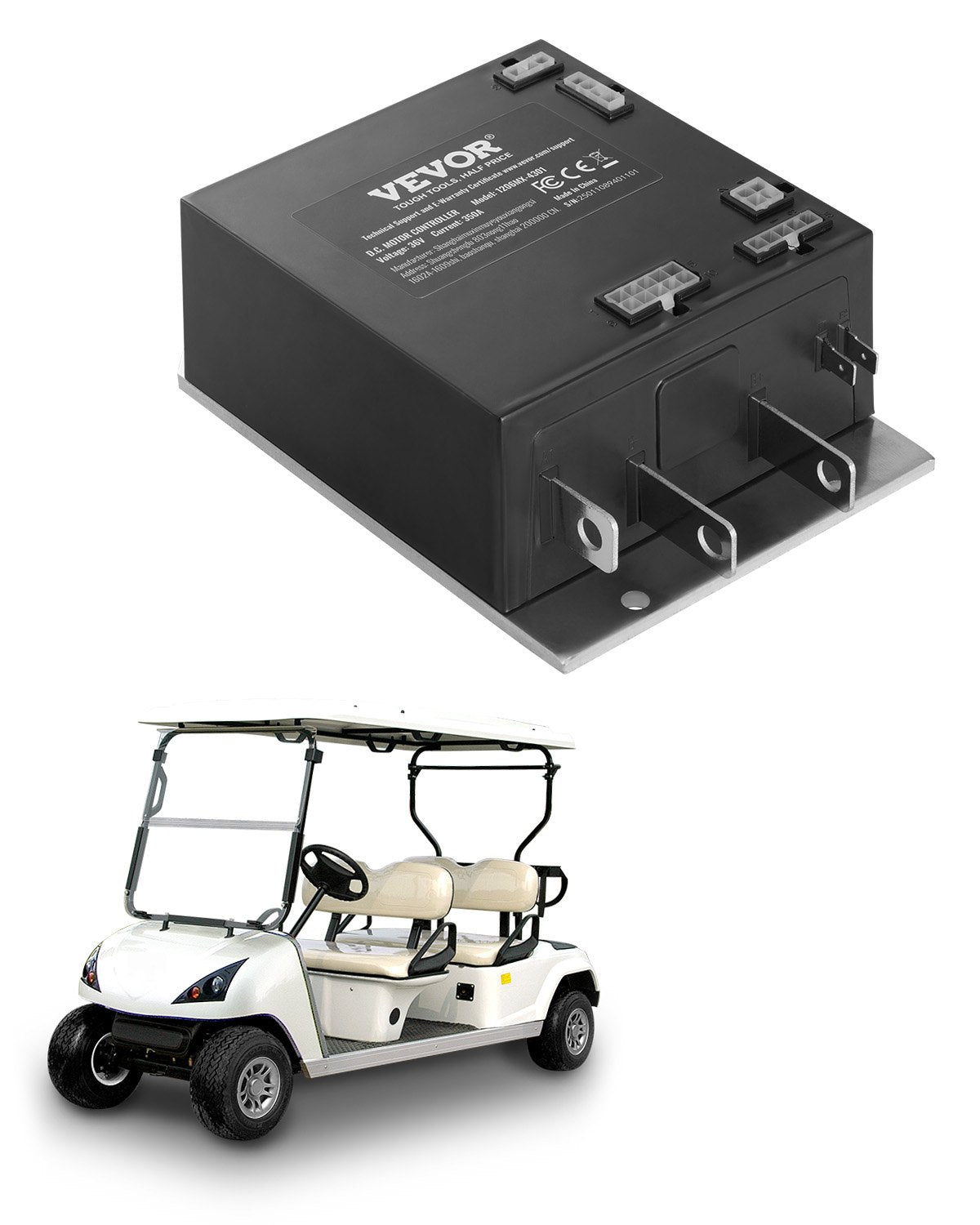 VEVOR Golf Cart Controller 36V 350A Speed Controller for EZGO TXT 1206MX-4301