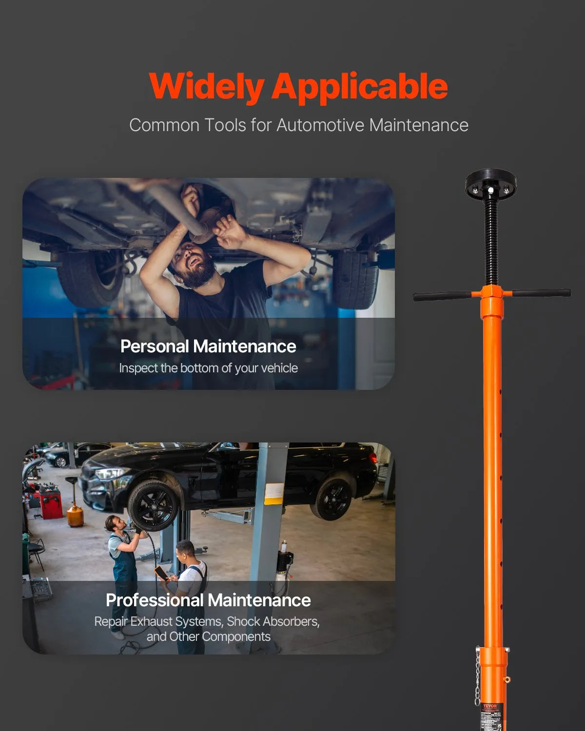 VEVOR Underhoist Support Stand 3/4Ton Capacity Under Hoist Jack Stand Two Wheels