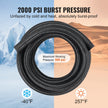 VEVOR 10AN Fuel Line Kit, 10 FT Fuel Hose Kit, 0.55